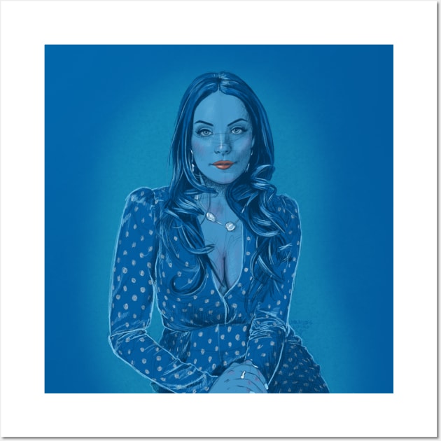 Elizabeth Gillies - Rhapsody in Blue Wall Art by UnRatedG